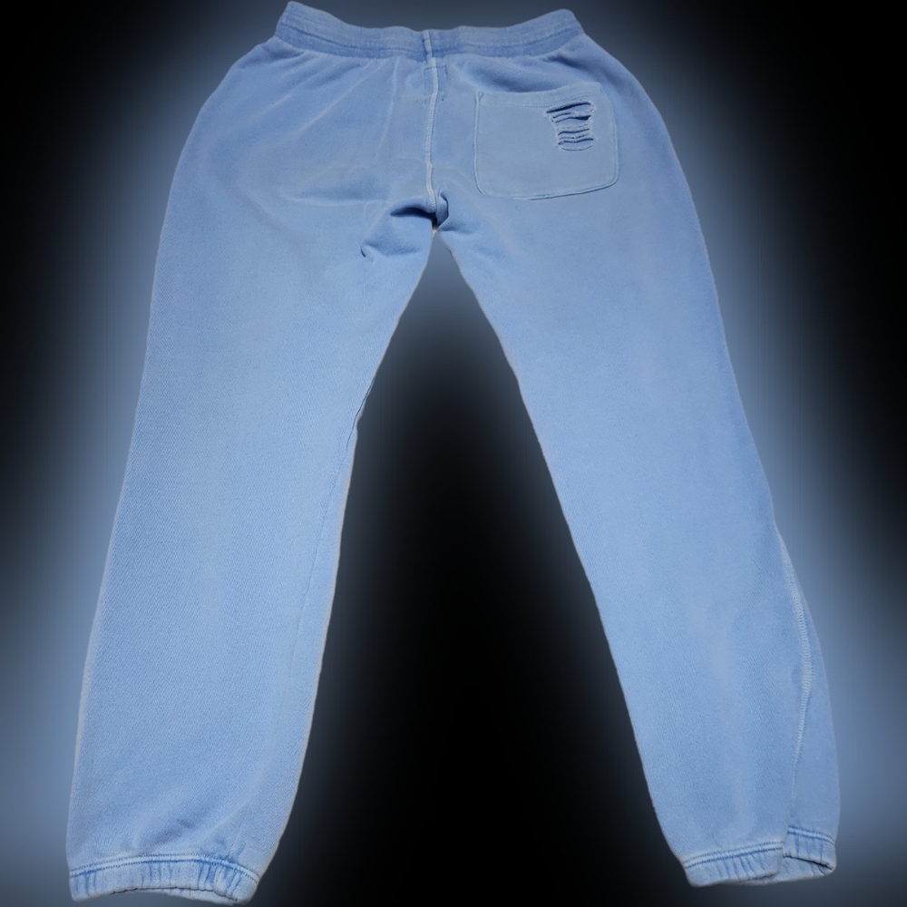 NSF Blue Distressed Track Pants - Picture 3 of 6
